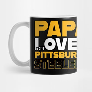 Papa Loves the Pittsburgh Steelers Mug